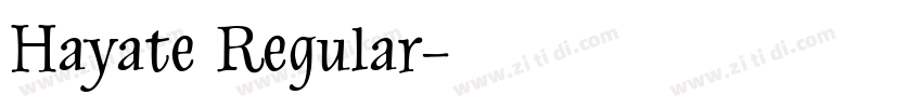 Hayate Regular字体转换